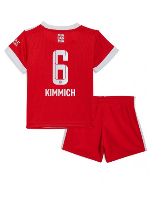Bayern Munich Joshua Kimmich #6 Heimtrikotsatz für Kinder 2022-23 Kurzarm (+ Kurze Hosen)